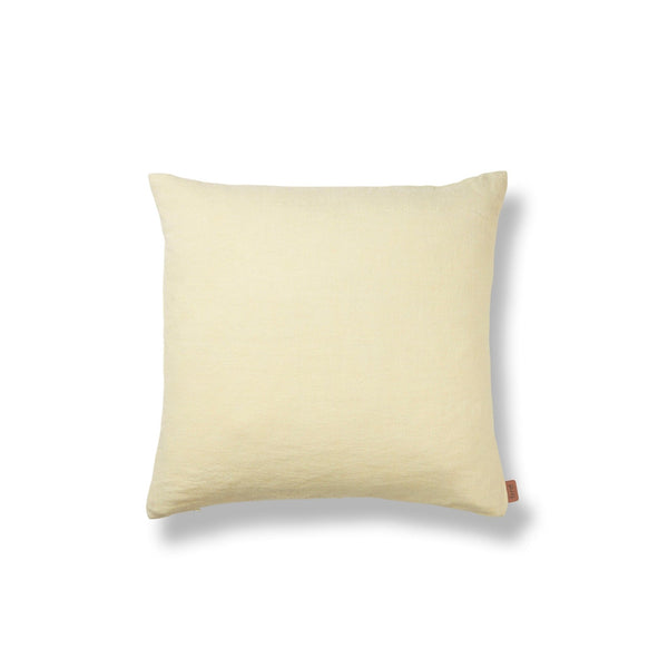 Heavy Linen Cushion - Ferm Living - Bedding + Pillows - Small - Lemon - HORNE