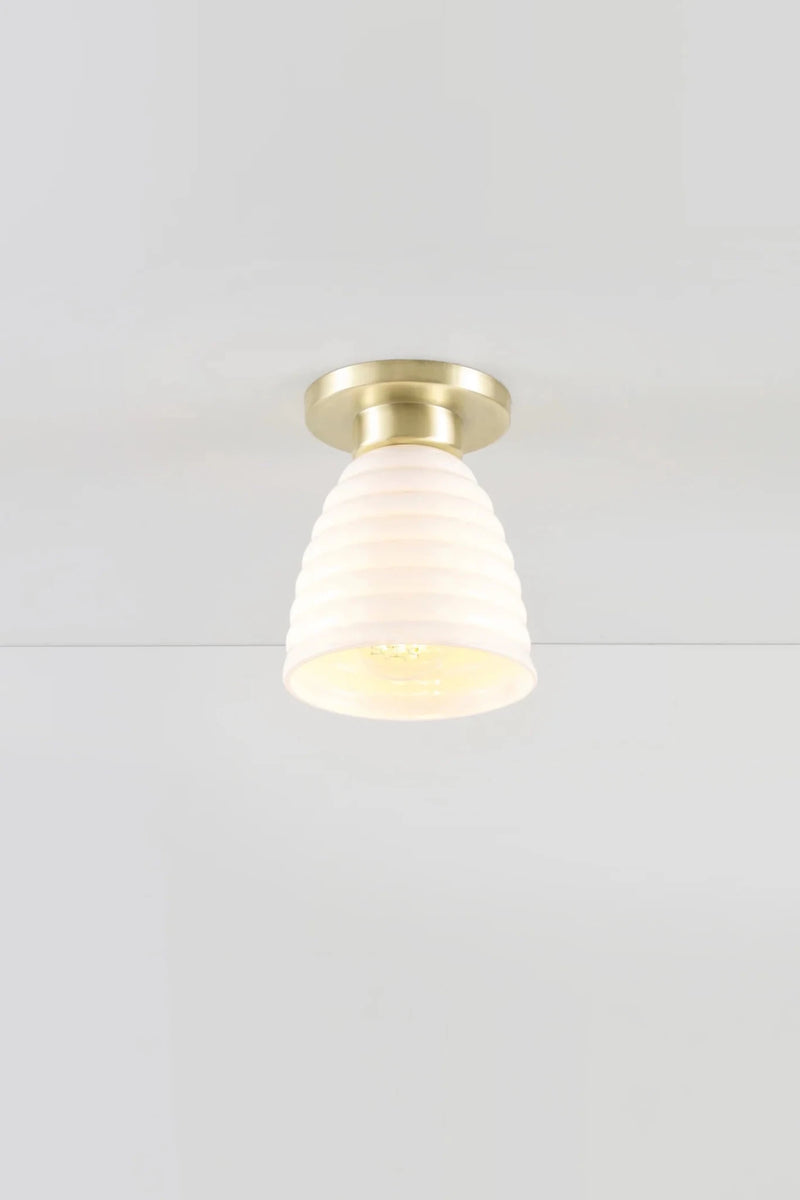 Hector Bibendum Ceiling Light - Original BTC Floor Lamps - Antique Brass - HORNE