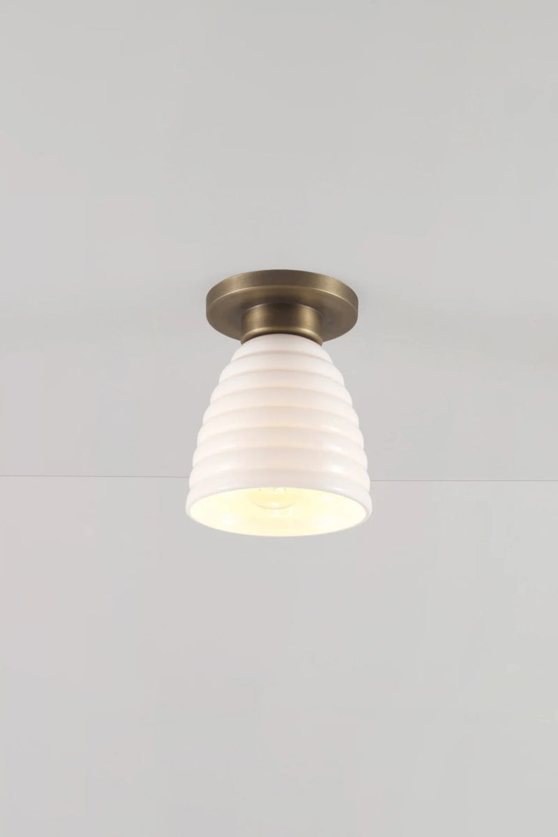 Hector Bibendum Ceiling Light - Original BTC Floor Lamps - Antique Brass - HORNE