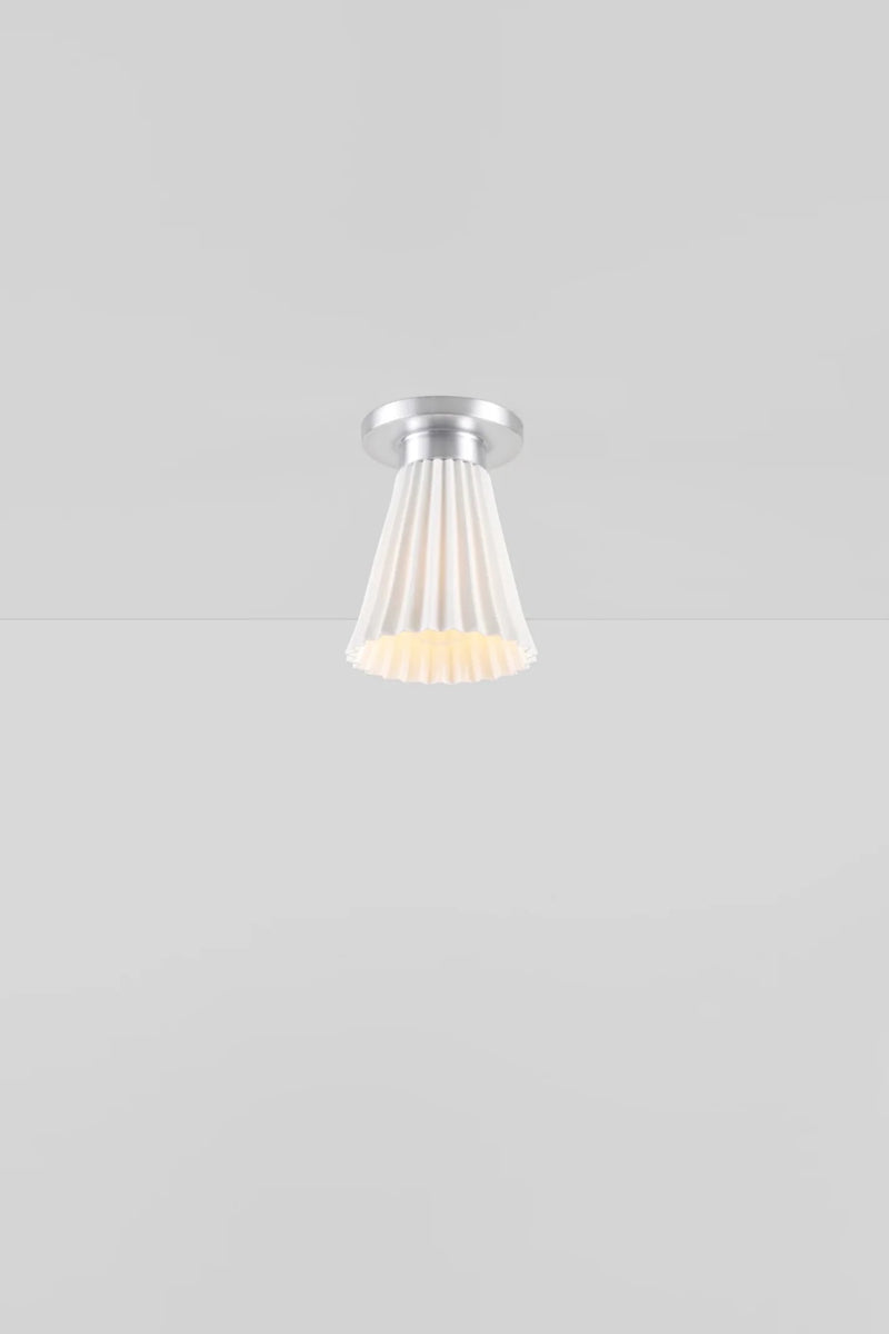 Hector Pleat Medium Ceiling Light - Original BTC Floor Lamps - Antique Brass - HORNE