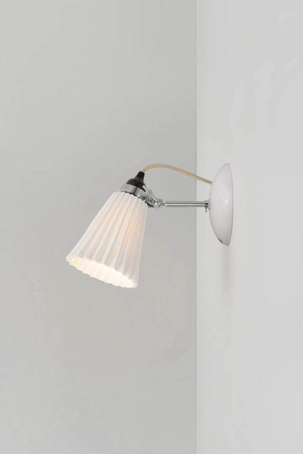 Hector Pleat Medium Wall Light - Original BTC Wall Sconces - Silver - HORNE