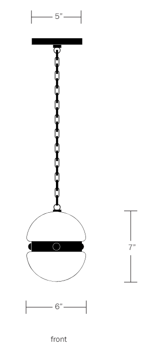 Hemisphere Pendant Small - Workstead - Ceiling Lights - Matte Black Enamel - 24