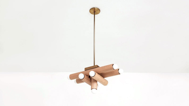 Hieroglyph Pendant - Workstead Pendants - Natural Oak - Hewn Brass + Beige Cord - HORNE