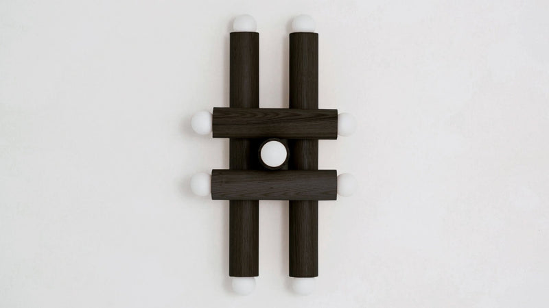 Hieroglyph Sconce - Workstead Wall Sconces - Natural Oak - Hewn Brass - HORNE