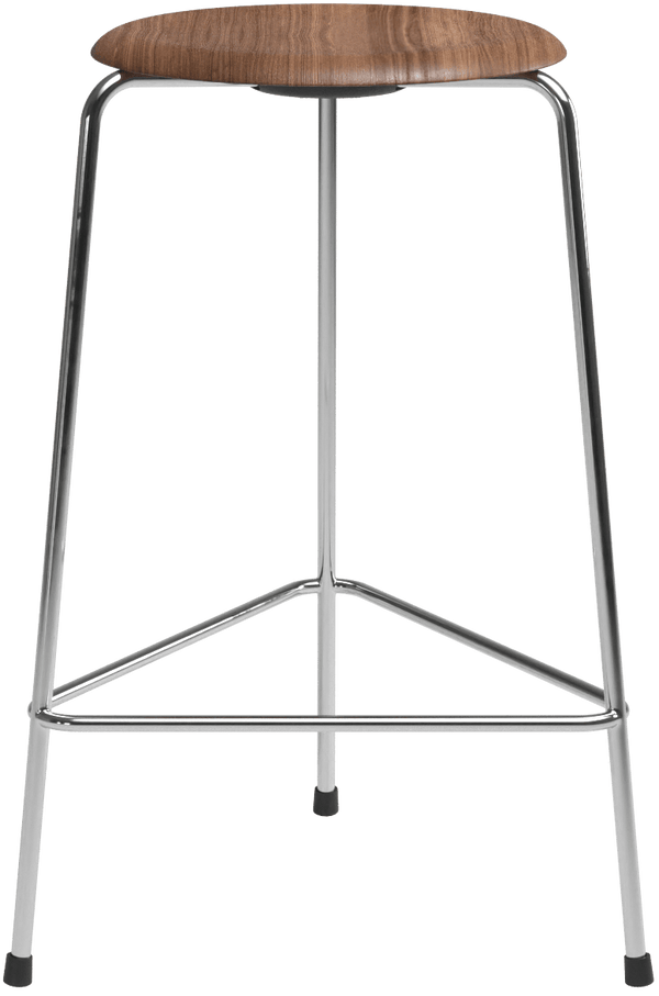 High Dot Stool - Fritz Hansen Chairs - Walnut Leather - HORNE