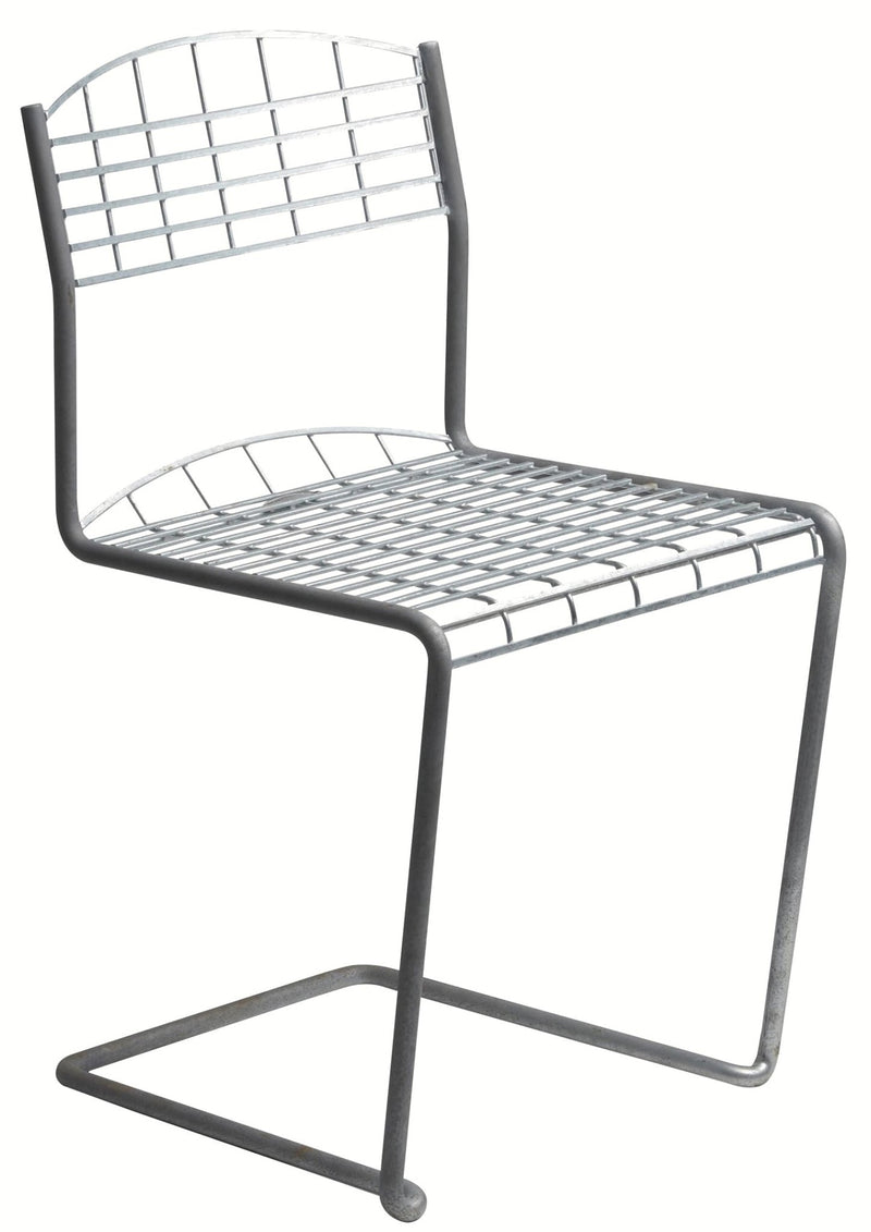 High Tech Chair - Grythyttan Stålmöbler - Chairs - Hot Galvanized Steel - HORNE