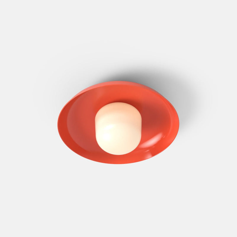 Hoist Flush Mount - Medium Shade - RBW Lighting - Cream White - Small Glass Diffuser - 2700K (warm white) - HORNE