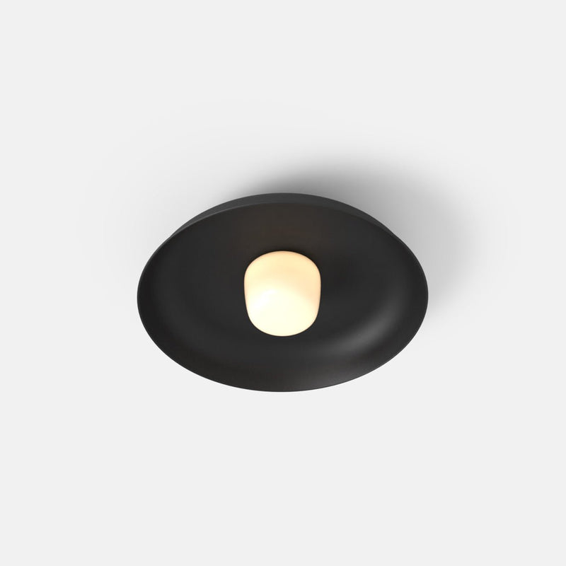 Hoist Flush Mount - Medium Shade - RBW Lighting - Cream White - Small Glass Diffuser - 2700K (warm white) - HORNE