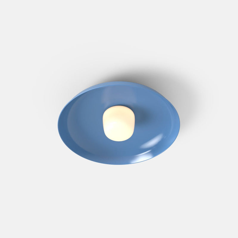 Hoist Flush Mount - Medium Shade - RBW Lighting - Cream White - Small Glass Diffuser - 2700K (warm white) - HORNE