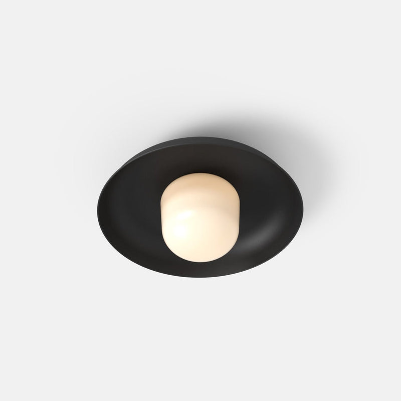 Hoist Flush Mount - Medium Shade - RBW Lighting - Cream White - Small Glass Diffuser - 2700K (warm white) - HORNE