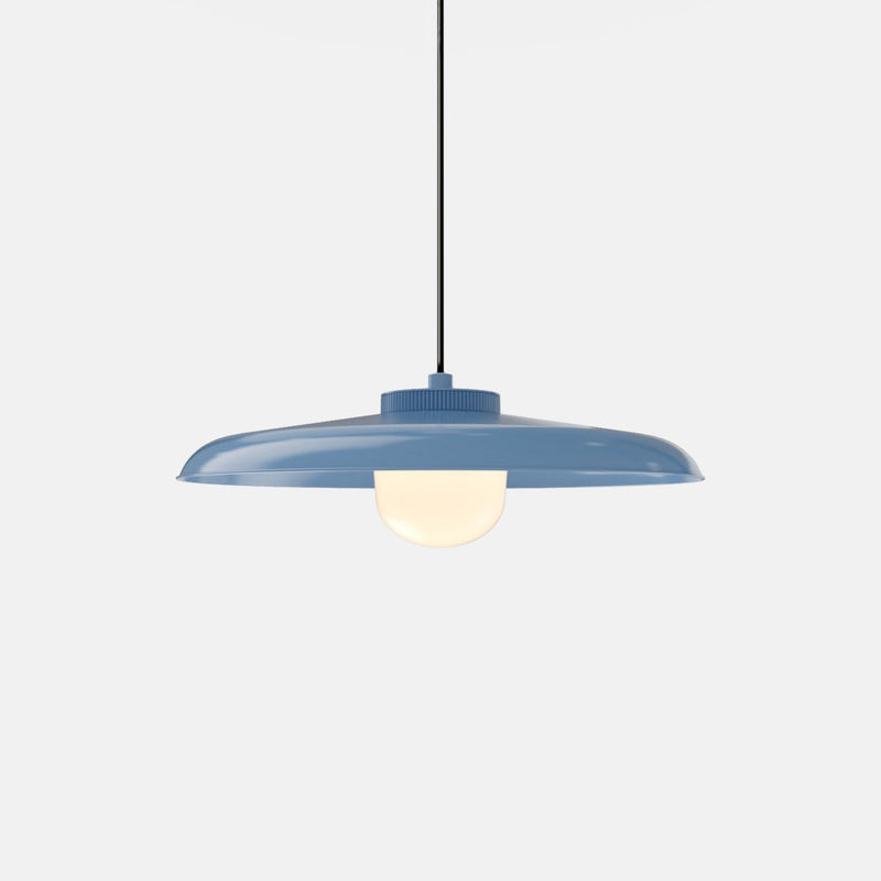 Hoist Pendant - Large Shade - RBW Lighting - Cream White - Small Glass Diffuser - 2700K (warm white) - HORNE