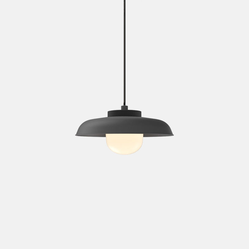 Hoist Pendant - Medium Shade - RBW Lighting - Cream White - Small Glass Diffuser - 2700K (warm white) - HORNE