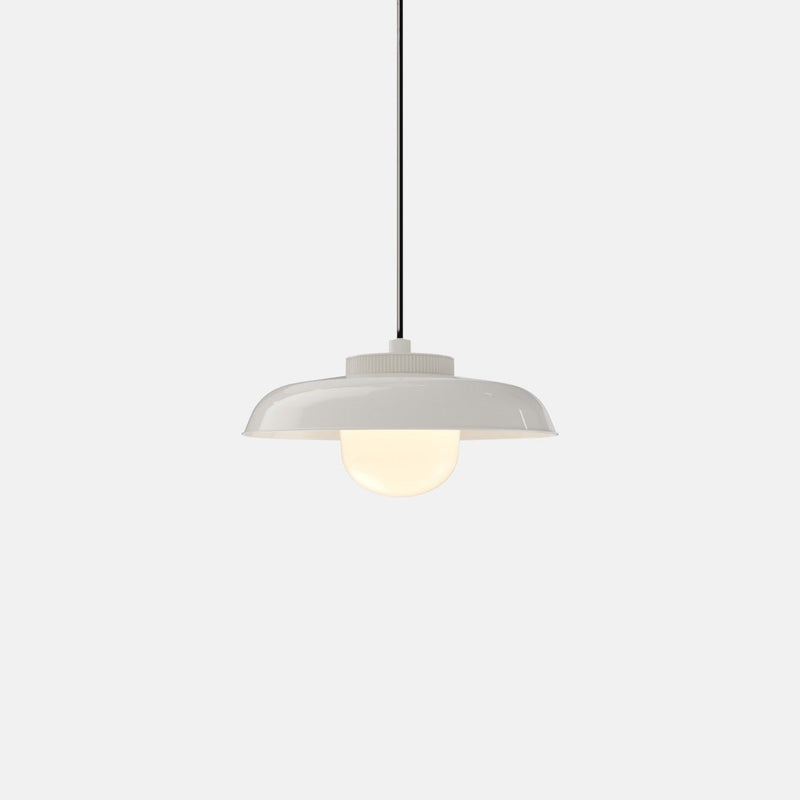 Hoist Pendant - Medium Shade - RBW Lighting - Cream White - Small Glass Diffuser - 2700K (warm white) - HORNE