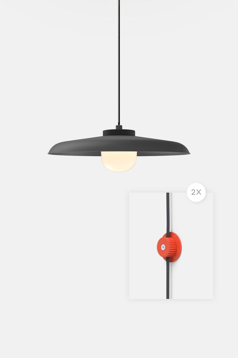 Hoist Pendant Plug - In - Large Glass Diffuser - Large Shade - RBW Lighting - Cream White - Cream White - 2700K (warm white) - HORNE