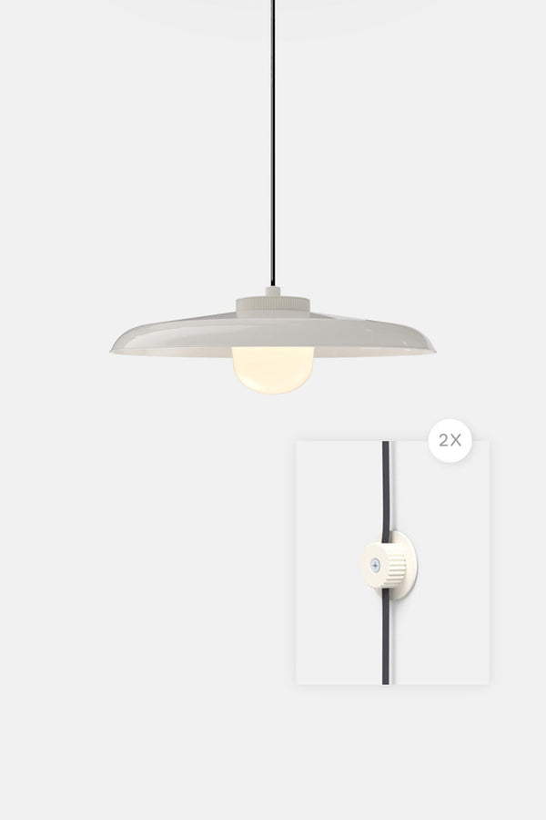 Hoist Pendant Plug - In - Large Glass Diffuser - Large Shade - RBW Lighting - Cream White - Cream White - 2700K (warm white) - HORNE