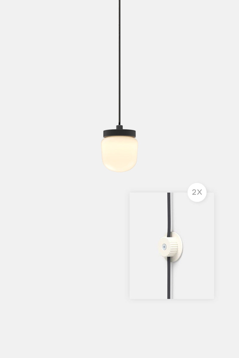 Hoist Pendant Plug - In - Large Glass Diffuser - No Shade - RBW Lighting - Cream White - Cream White - 2700K (warm white) - HORNE