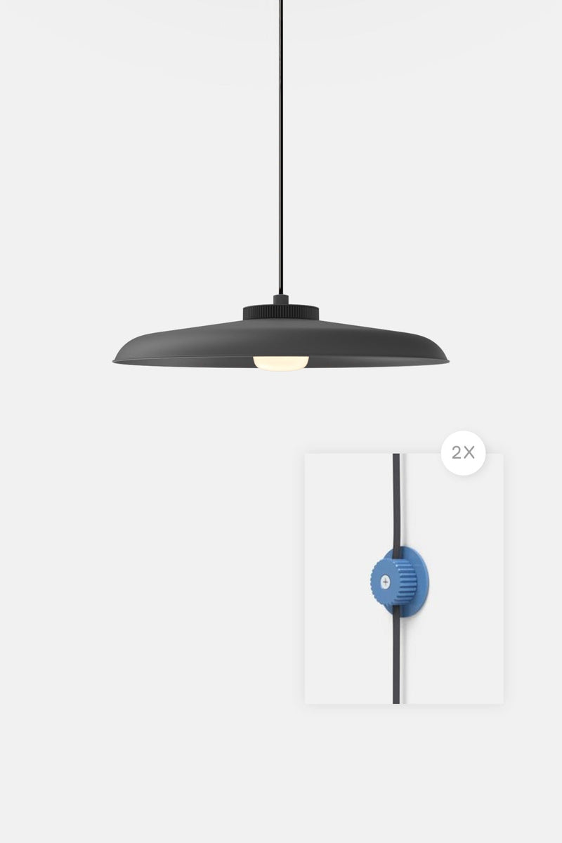 Hoist Pendant Plug - In - Small Glass Diffuser - Large Shade - RBW Lighting - Cream White - Cream White - 2700K (warm white) - HORNE