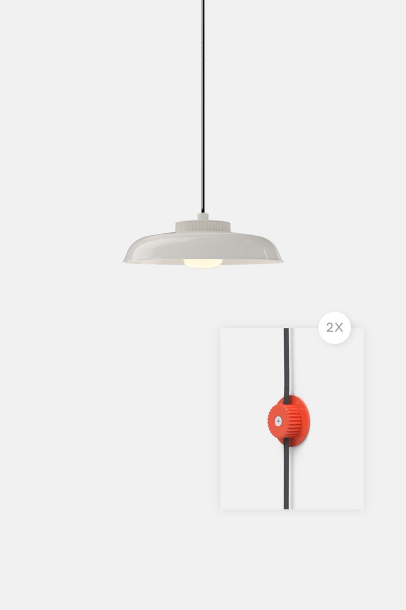 Hoist Pendant Plug - In - Small Glass Diffuser - Medium Shade - RBW Lighting - Cream White - Cream White - 2700K (warm white) - HORNE