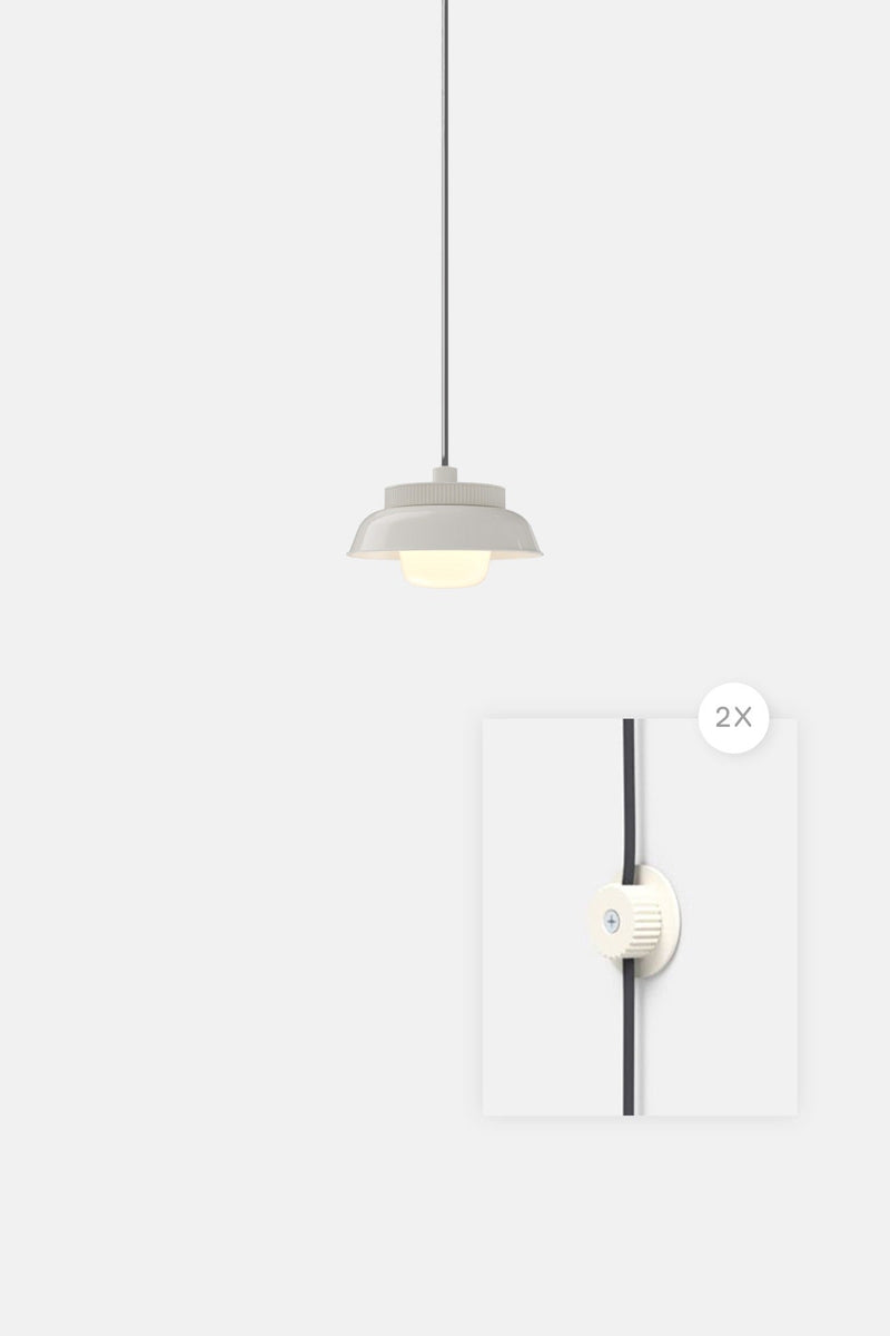 Hoist Pendant Plug - In - Small Glass Diffuser - Small Shade - RBW Lighting - Cream White - Cream White - 2700K (warm white) - HORNE