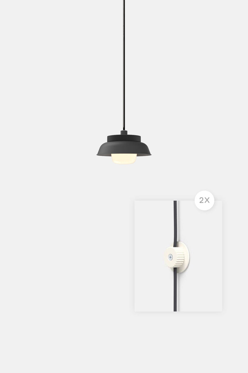 Hoist Pendant Plug - In - Small Glass Diffuser - Small Shade - RBW Lighting - Cream White - Cream White - 2700K (warm white) - HORNE
