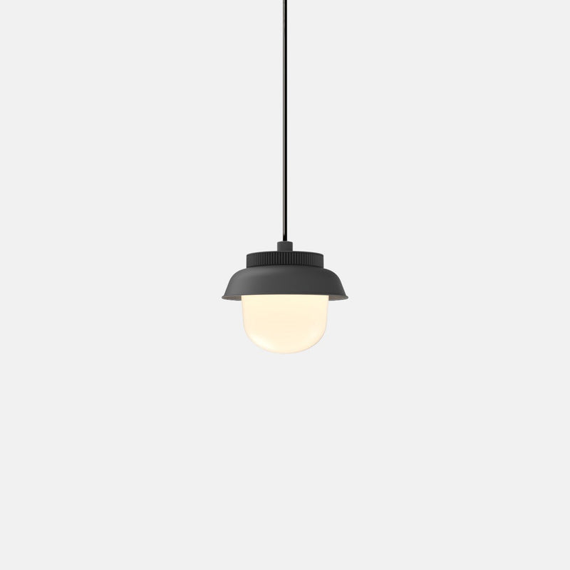 Hoist Pendant - Small Shade - RBW Lighting - Cream White - Small Glass Diffuser - 2700K (warm white) - HORNE
