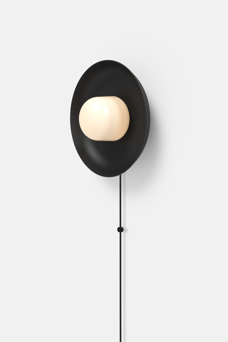 Hoist Sconce Corded - Large Glass Diffuser - Medium Shade - RBW Lighting - Cream White - Corded Plug - in (Back) / 120V Input - 2700K (warm white) - HORNE