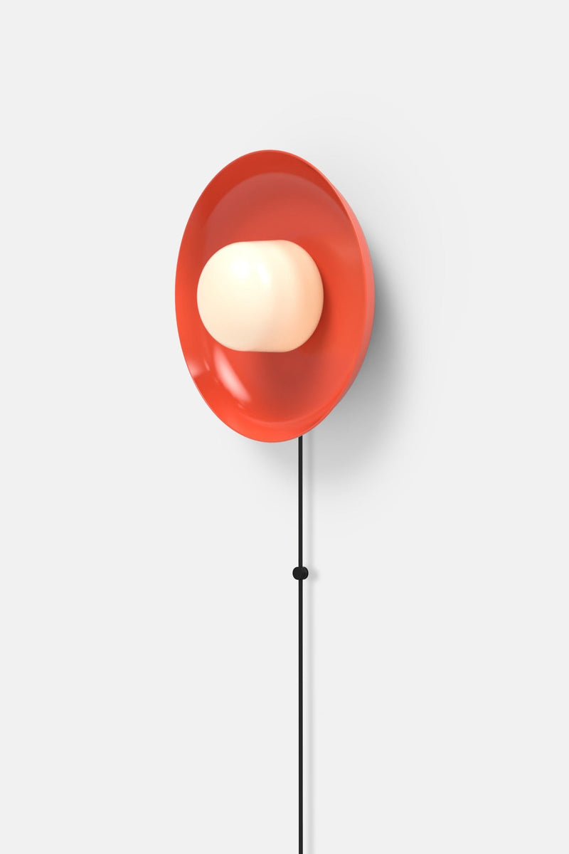 Hoist Sconce Corded - Large Glass Diffuser - Medium Shade - RBW Lighting - Cream White - Corded Plug - in (Back) / 120V Input - 2700K (warm white) - HORNE