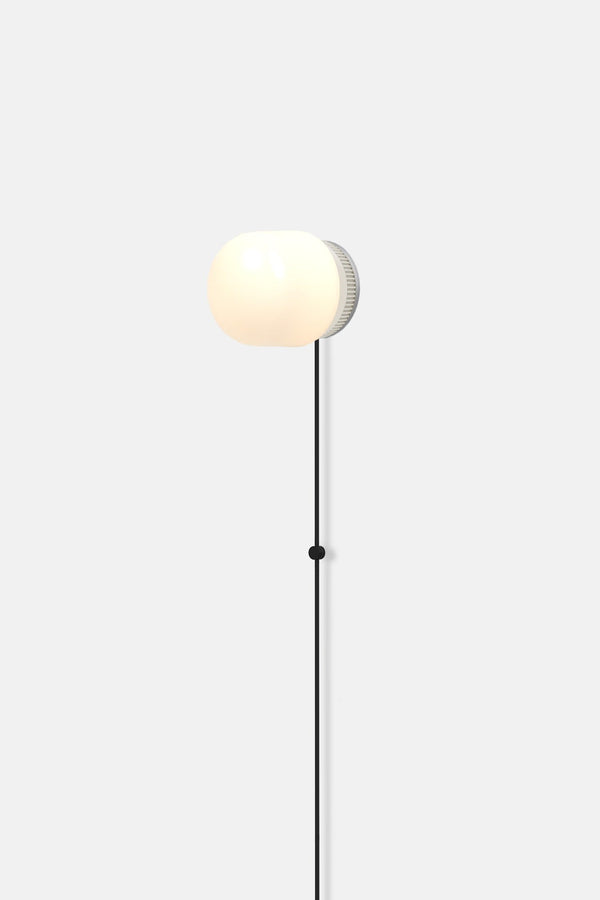 Hoist Sconce Corded - Large Glass Diffuser - No Shade - RBW Lighting - Cream White - Corded Plug - in (Back) / 120V Input - 3000K (soft white) - HORNE