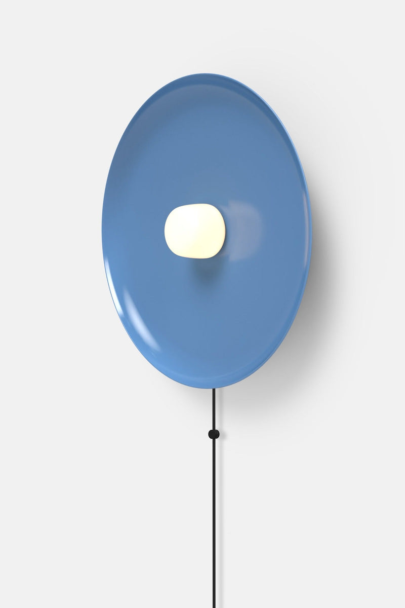 Hoist Sconce Corded - Small Glass Diffuser - Large Shade - RBW Lighting - Cream White - Corded Plug - in (Back) / 120V Input - 2700K (warm white) - HORNE