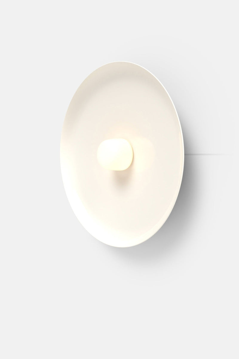 Hoist Sconce Corded - Small Glass Diffuser - Large Shade - RBW Lighting - Cream White - Corded Plug - in (Back) / 120V Input - 2700K (warm white) - HORNE