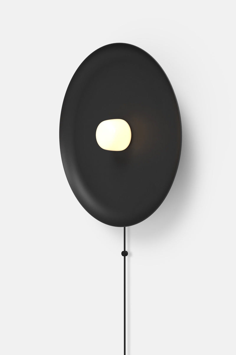 Hoist Sconce Corded - Small Glass Diffuser - Large Shade - RBW Lighting - Cream White - Corded Plug - in (Back) / 120V Input - 2700K (warm white) - HORNE