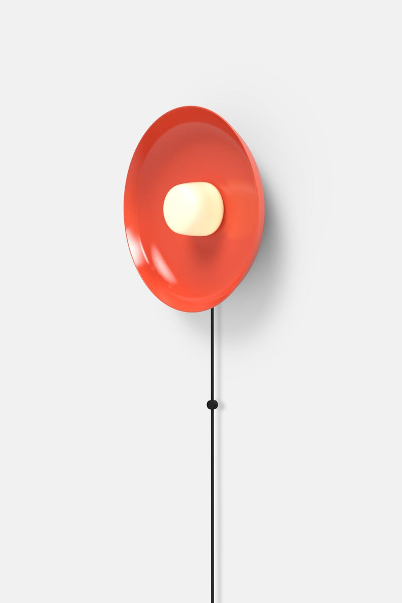 Hoist Sconce Corded - Small Glass Diffuser - Medium Shade - RBW Lighting - Cream White - Corded Plug - in (Back) / 120V Input - 2700K (warm white) - HORNE