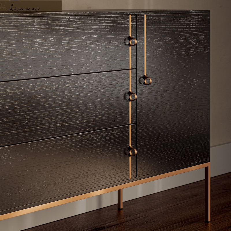 Holly Buffet - Urbia Dressers - Charcoal - Brass - HORNE