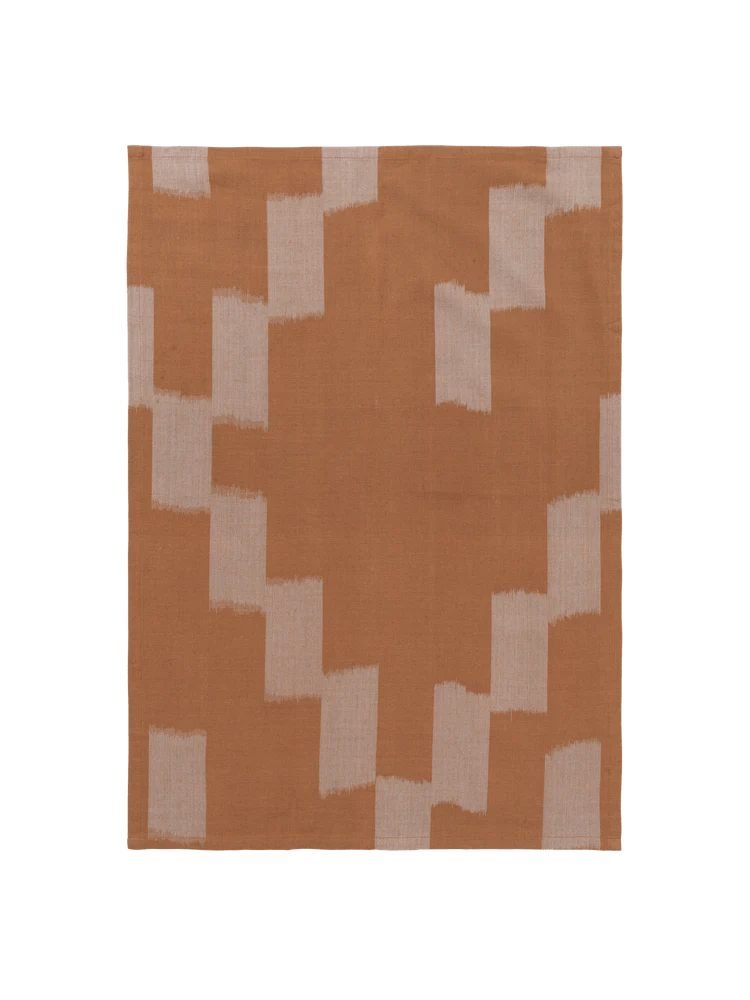 Ikat Tea Towel - Ferm Living Kitchen & Dining - Ink Blue/Off - White - HORNE