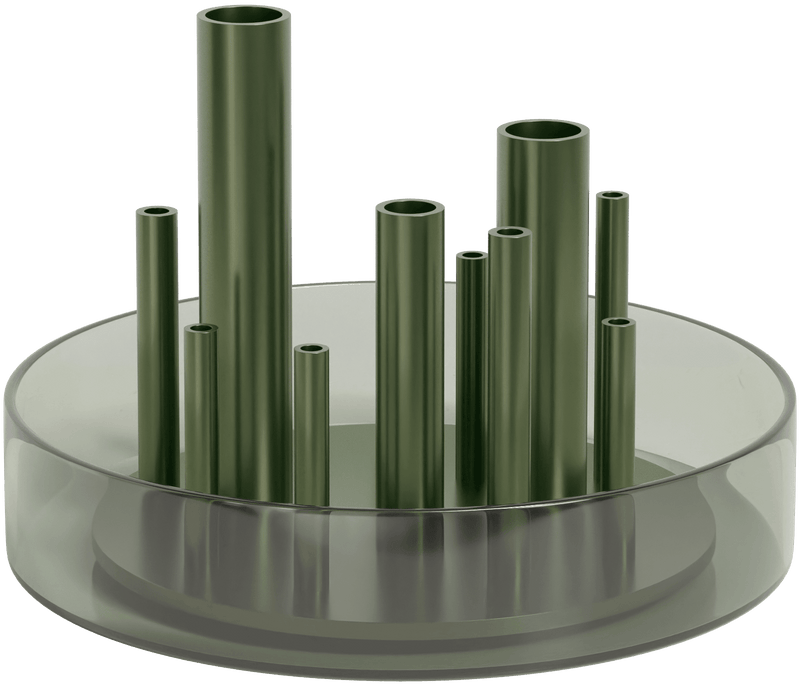 Ikeru Vase - Fritz Hansen Vases - Low - Forest Green - HORNE