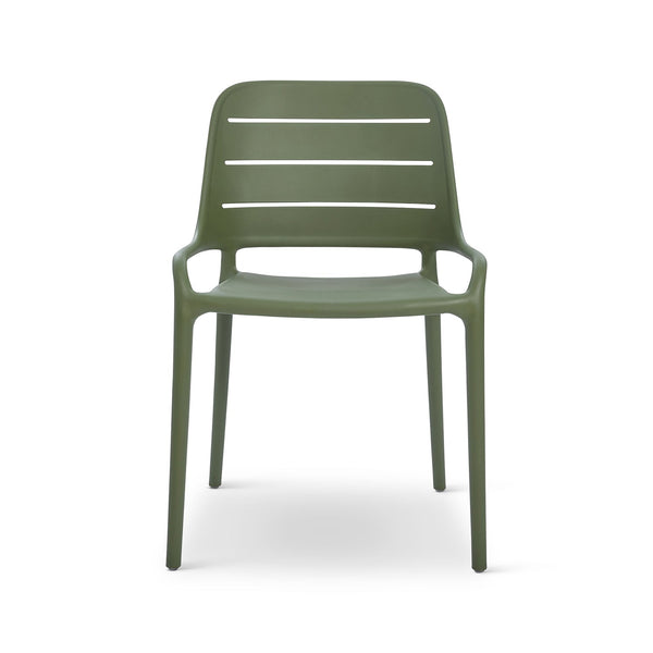 Jasper Outdoor Stacking Chair - Set of 4 - Urbia Chairs - Army Green - HORNE
