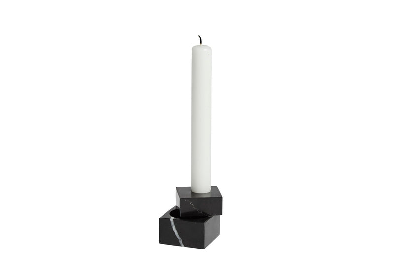 Jeu De Dés 1 Candle Holder - Woud Candle Holders - Black - HORNE