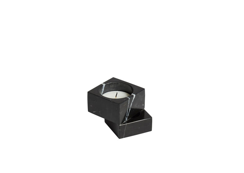 Jeu De Dés 1 Candle Holder - Woud Candle Holders - Black - HORNE