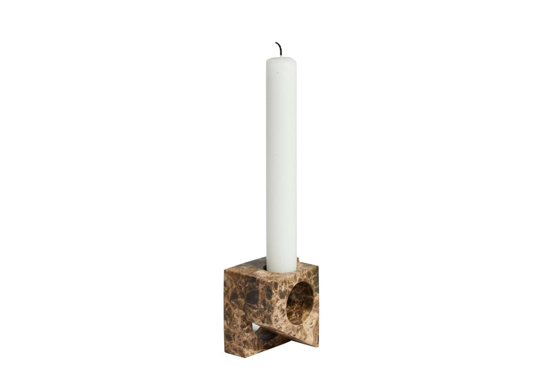 Jeu De Dés 2 Candle Holder - Woud Candle Holders - Black - HORNE