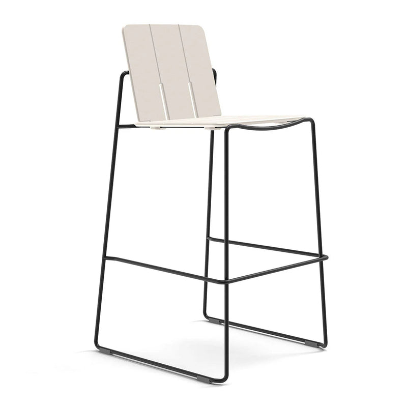 Keene Bar Stool - Loll Designs Outdoor Furniture - Charcoal Grey - Stainless Steel - HORNE