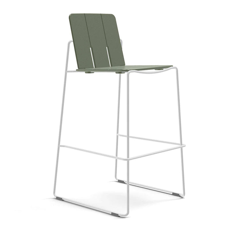 Keene Bar Stool - Loll Designs Outdoor Furniture - Charcoal Grey - Stainless Steel - HORNE