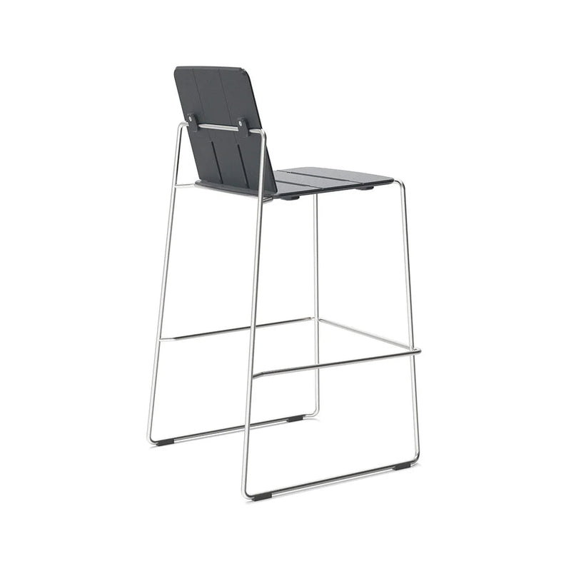 Keene Bar Stool - Loll Designs Outdoor Furniture - Charcoal Grey - Stainless Steel - HORNE