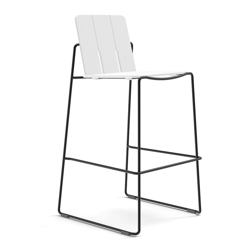 Keene Bar Stool - Loll Designs Outdoor Furniture - Charcoal Grey - Stainless Steel - HORNE