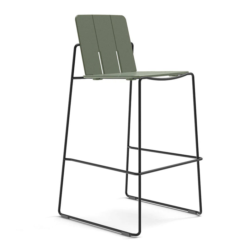 Keene Bar Stool - Loll Designs Outdoor Furniture - Charcoal Grey - Stainless Steel - HORNE