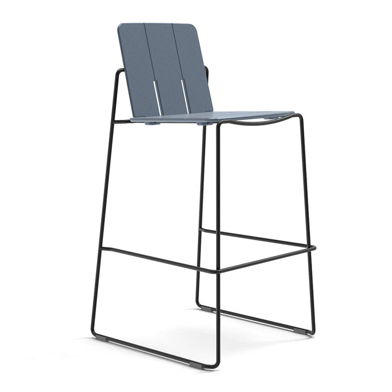 Keene Bar Stool - Loll Designs Outdoor Furniture - Charcoal Grey - Stainless Steel - HORNE