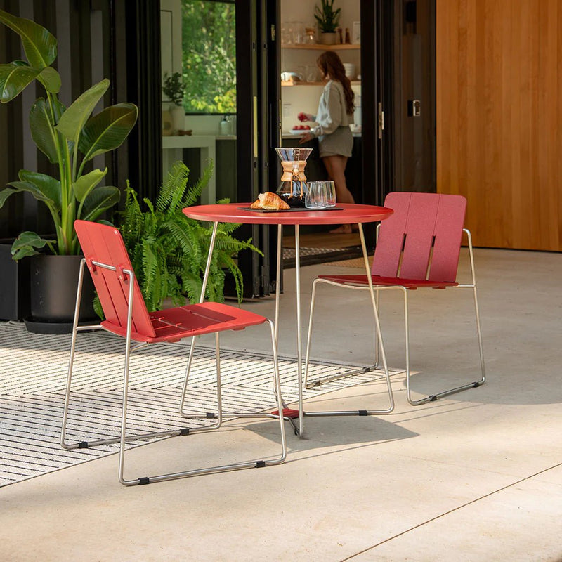 Keene Dining Table - Loll Designs Outdoor Furniture - Charcoal Grey - Stainless Steel - HORNE