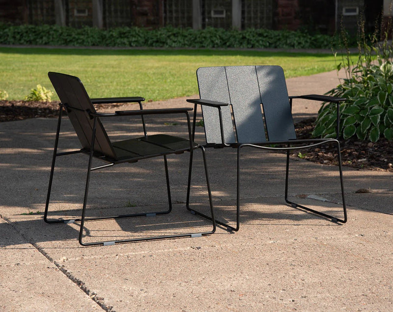 Keene Lounge Chair - Loll Designs Outdoor Furniture - Charcoal Grey - Stainless Steel - HORNE