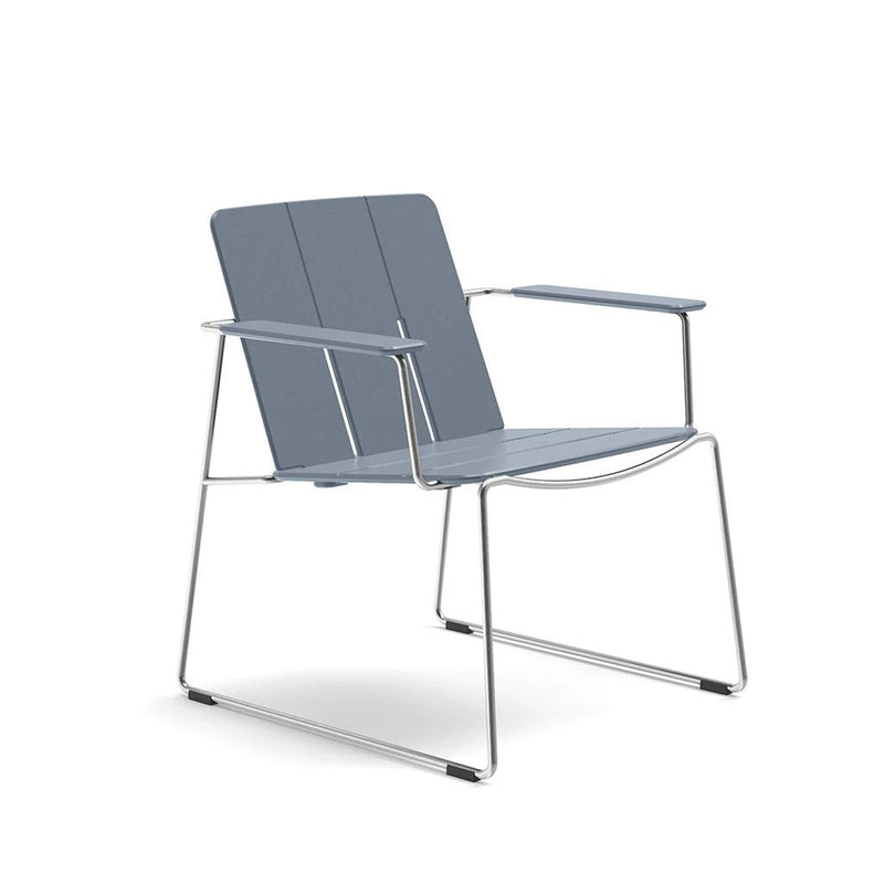 Keene Lounge Chair - Loll Designs Outdoor Furniture - Charcoal Grey - Stainless Steel - HORNE