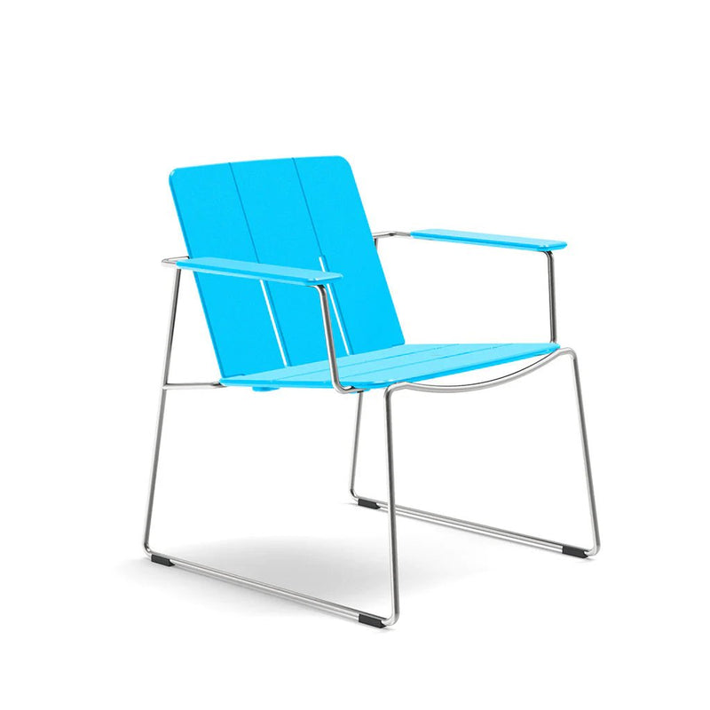 Keene Lounge Chair - Loll Designs Outdoor Furniture - Charcoal Grey - Stainless Steel - HORNE