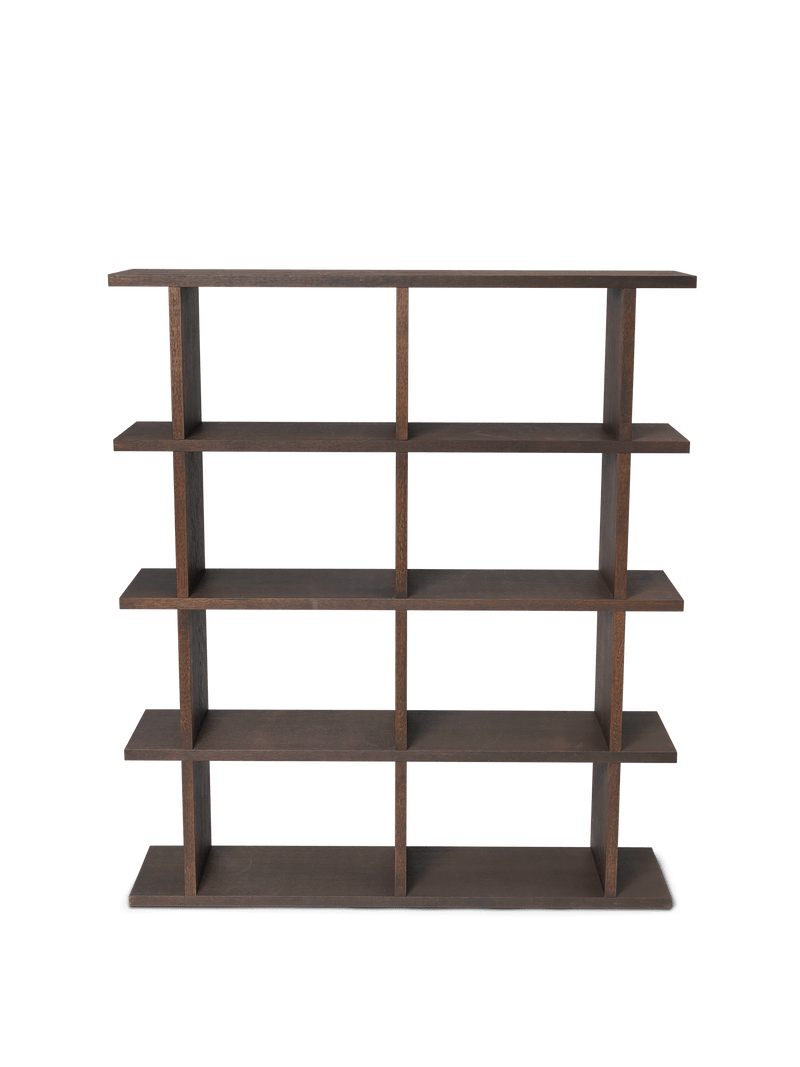 Kona Bookcase - 2x4 - Ferm Living - Shelving - Dark Stained Oak - HORNE
